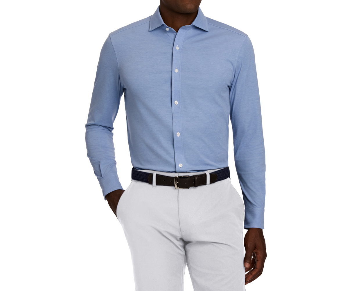 The Cullinane Shirt: Heathered Maidstone Blue