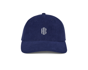 The Corduroy Hat: Navy with White HB Icon