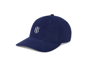 The Corduroy Hat: Navy with White HB Icon