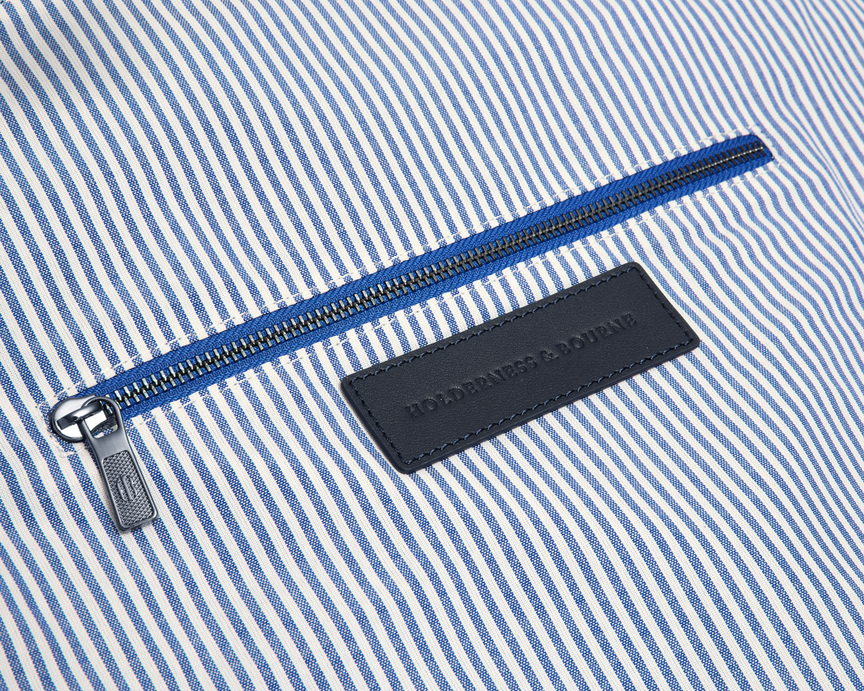 The Byers Duffel Bag: Navy Ballistic - White Embroidery