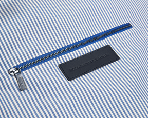 The Byers Duffel Bag: Navy Ballistic - White Embroidery