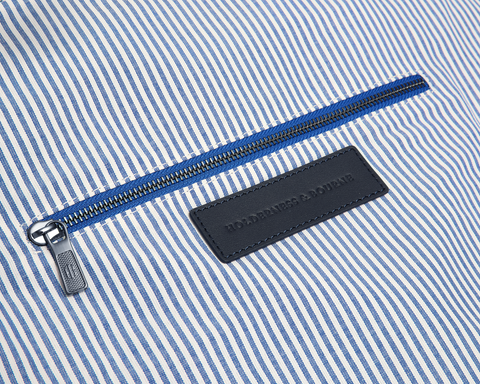 The Byers Duffel Bag: Navy Ballistic - Slate Blue Embroidery