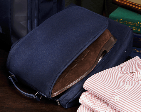 The Rutledge Shoe Bag: Navy Ballistic
