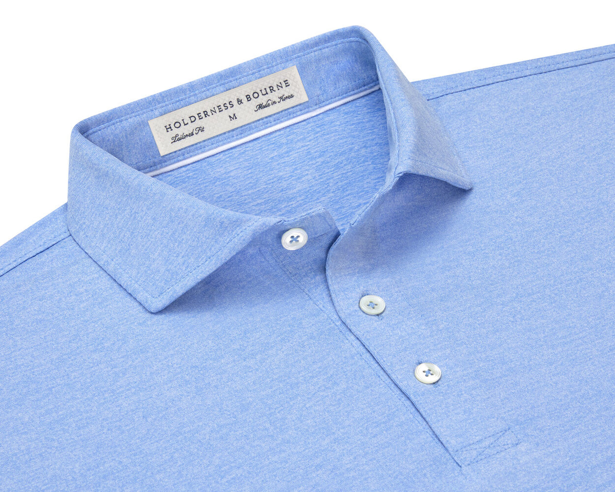 The Anderson Shirt: Heathered Cobalt