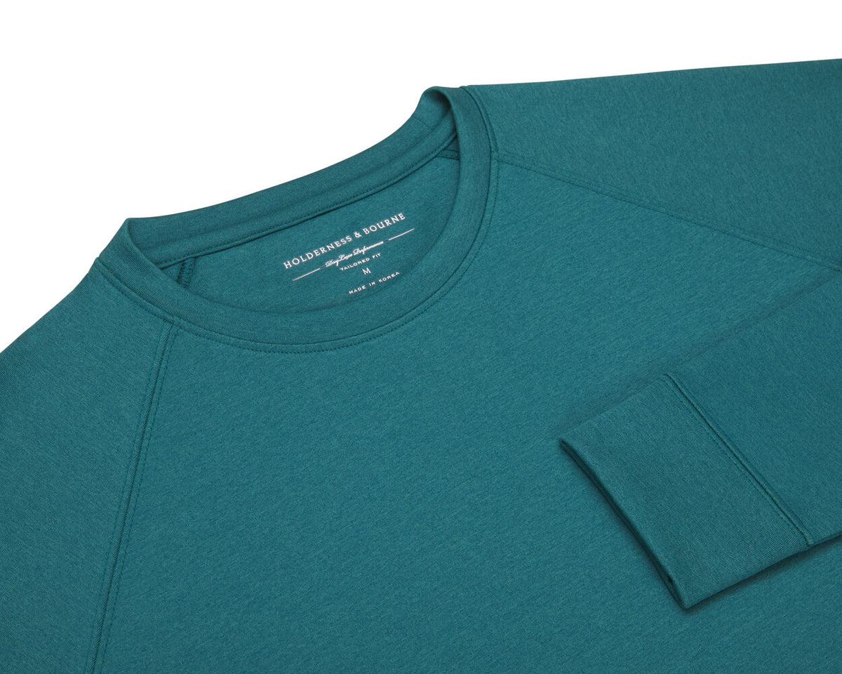 The Betts Pullover: Heathered Pine