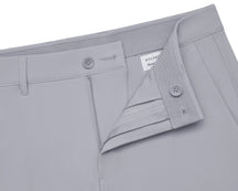 Folded Holderness and Bourne gray cotton golf shorts.