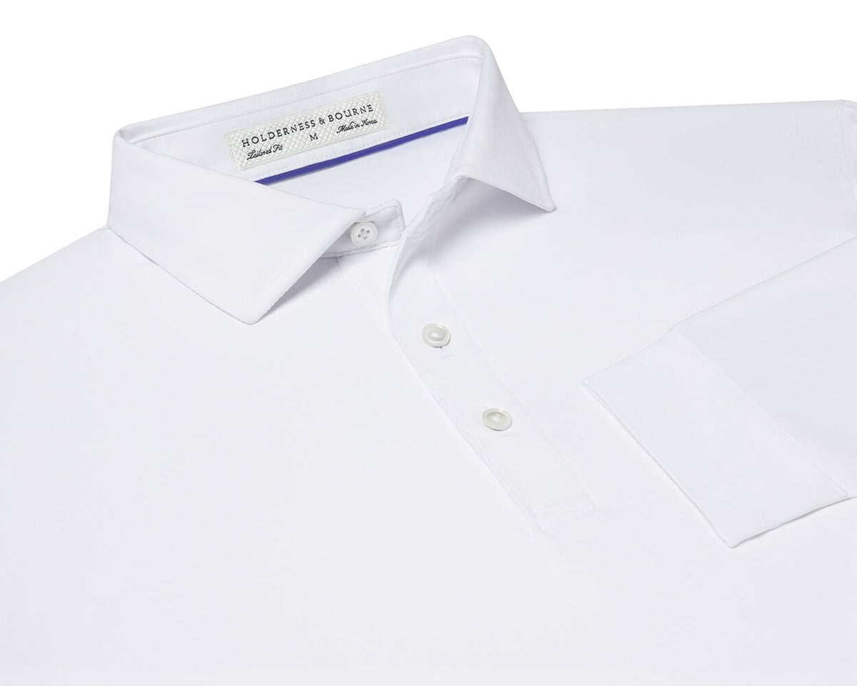 Holderness & Bourne The Farrell 2024 U.S. Open Long Sleeve Shirt in White