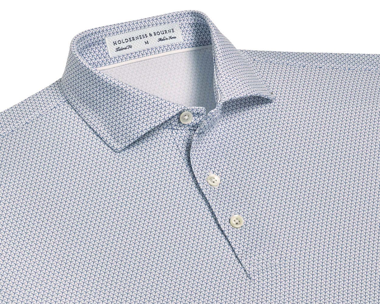 The Carson Shirt: White & Aberdeen Blue