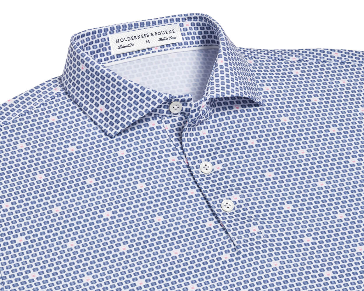 The Elgin Shirt: Aberdeen Blue/Scotch Pink/White