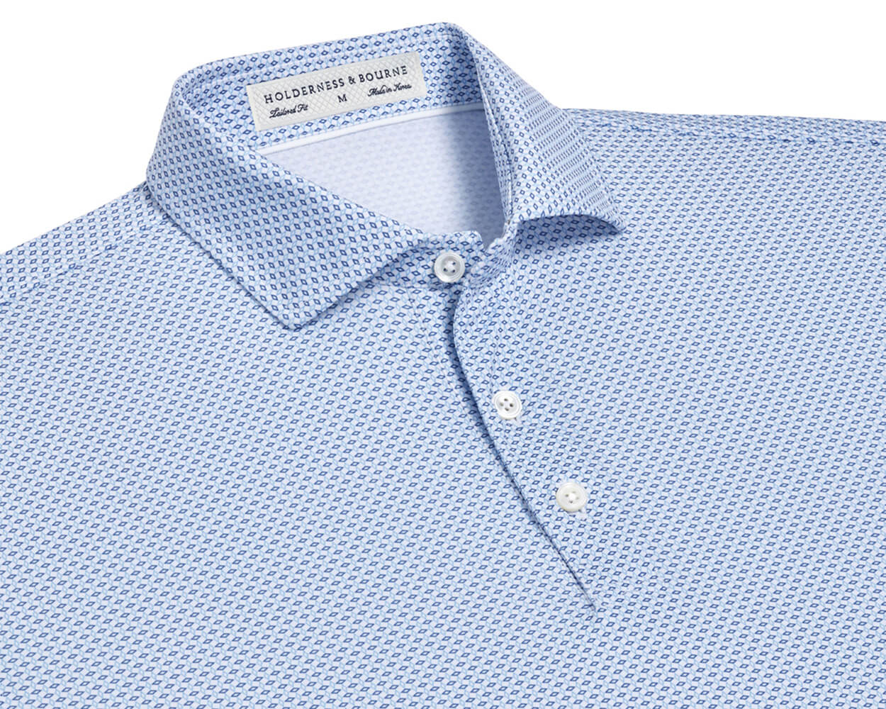 The Simmons Shirt: White/Aberdeen Blue/Skye