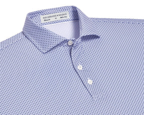 The Simmons Shirt: White/Navy/Lavender