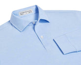 Holderness & Bourne Men's Light Blue Long Sleeve Polo Shirt