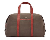 The Byers Duffel Bag Cotton Twill: Scotch Green with Rye Embroidered Lettering
