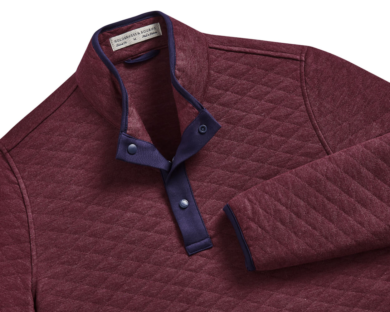 The Sullivan Pullover: Heathered Dark Claret & Navy