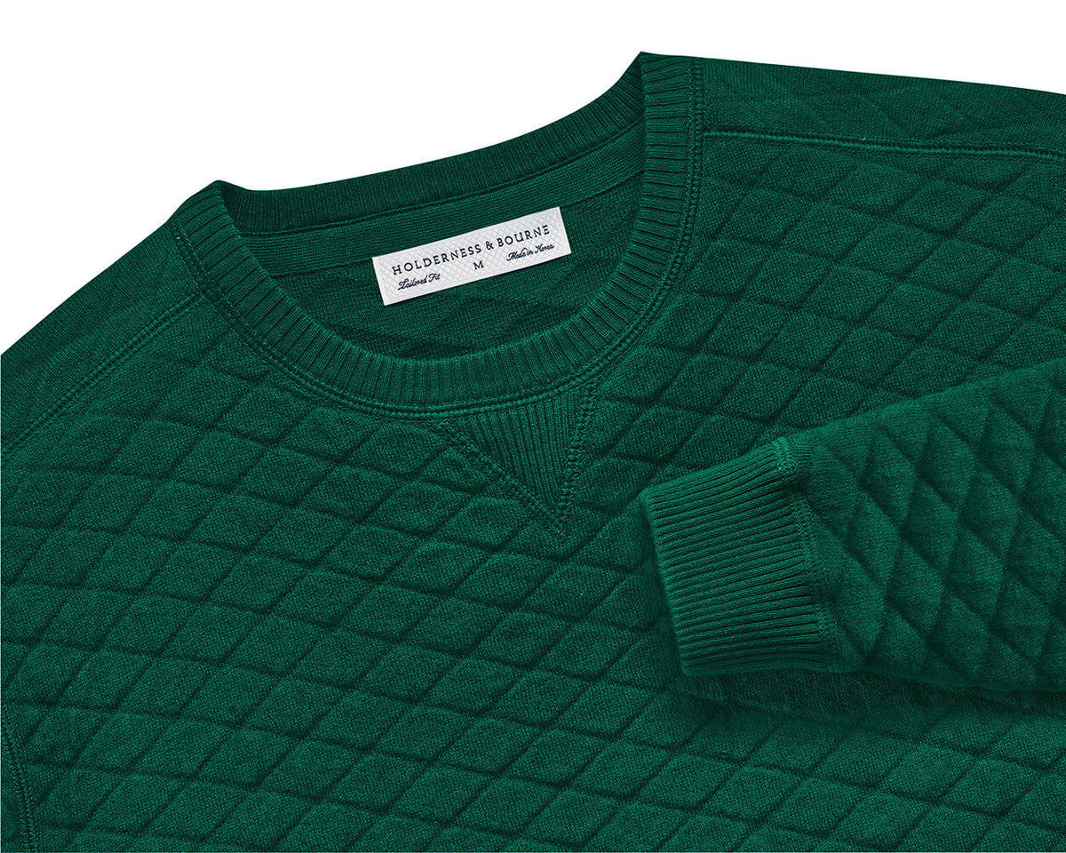 Holderness & Bourne The Ward Men's Green Cotton Sweater