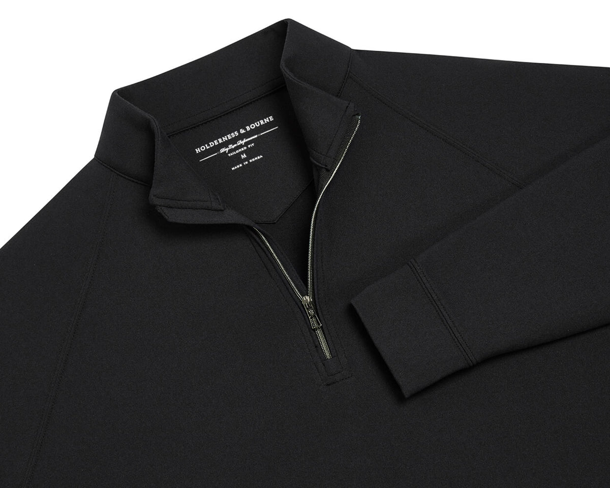 The Westland Quarter-Zip: Black