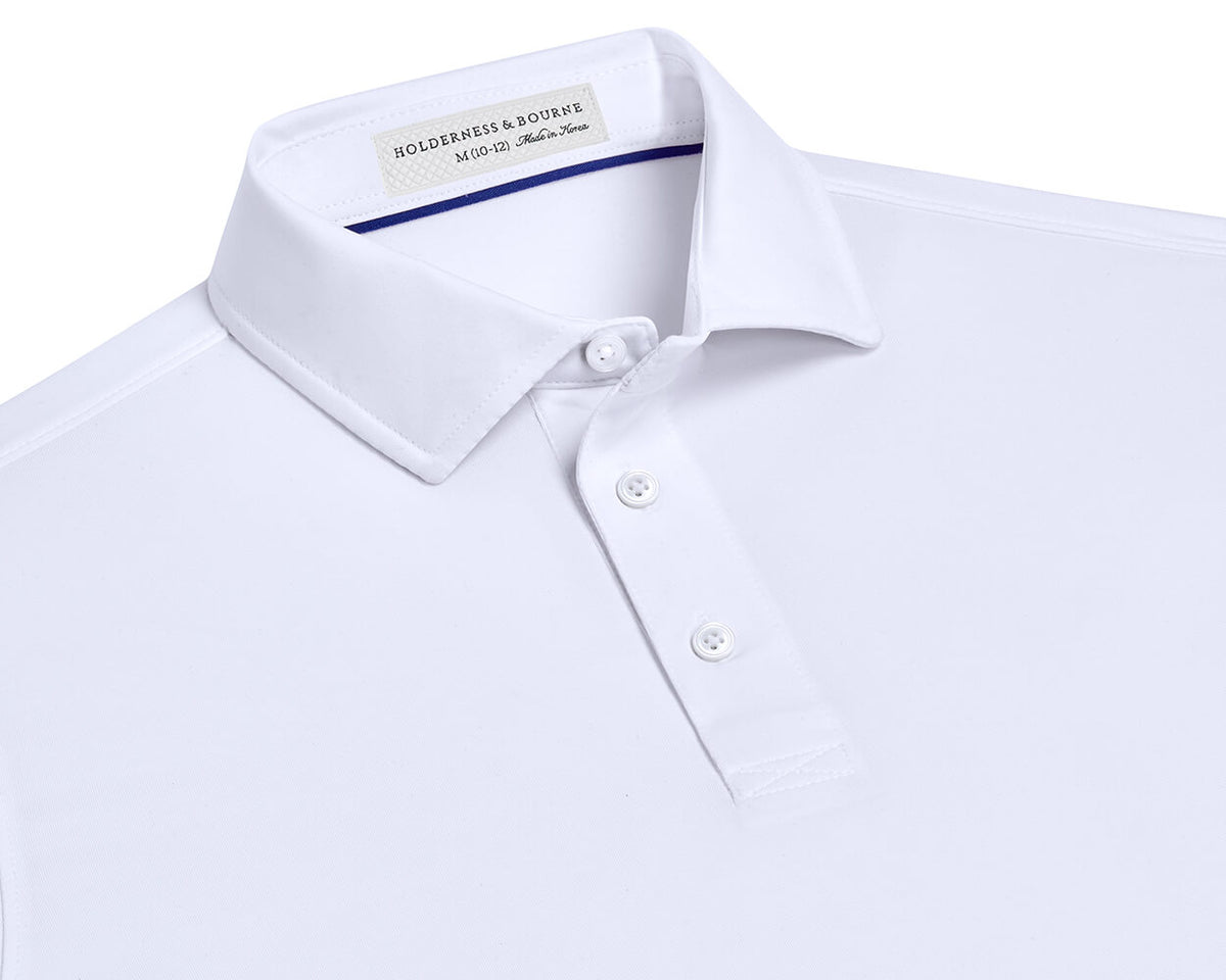 Holderness & Bourne The Anderson Boys' White Polo Shirt