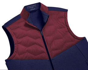 The Morris Vest: Navy & Dark Claret