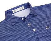 Yale Golf Course Frame Shirt: Navy & White