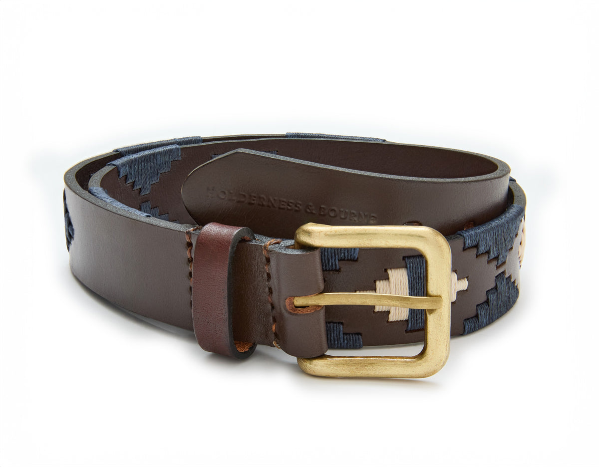 Holderness & Bourne The Barker Brown Leather Gaucho Belt