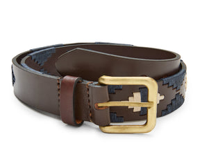 The Barker Belt: Brown/Stone/Navy