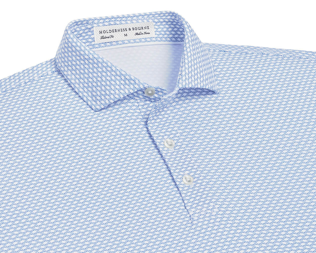 The Locke Shirt: White & Marlin Blue