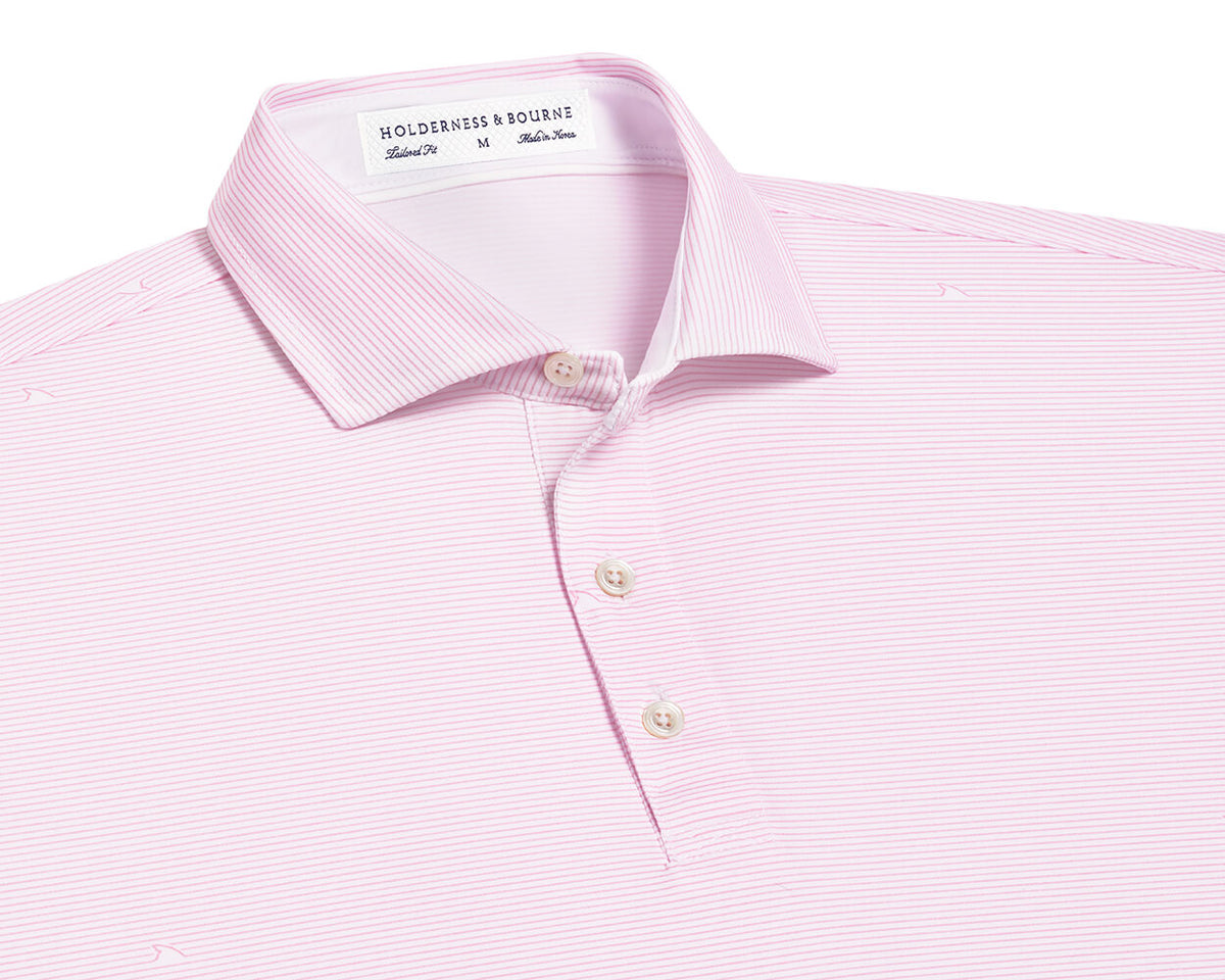 The Finley Shirt: White & Scotch Pink