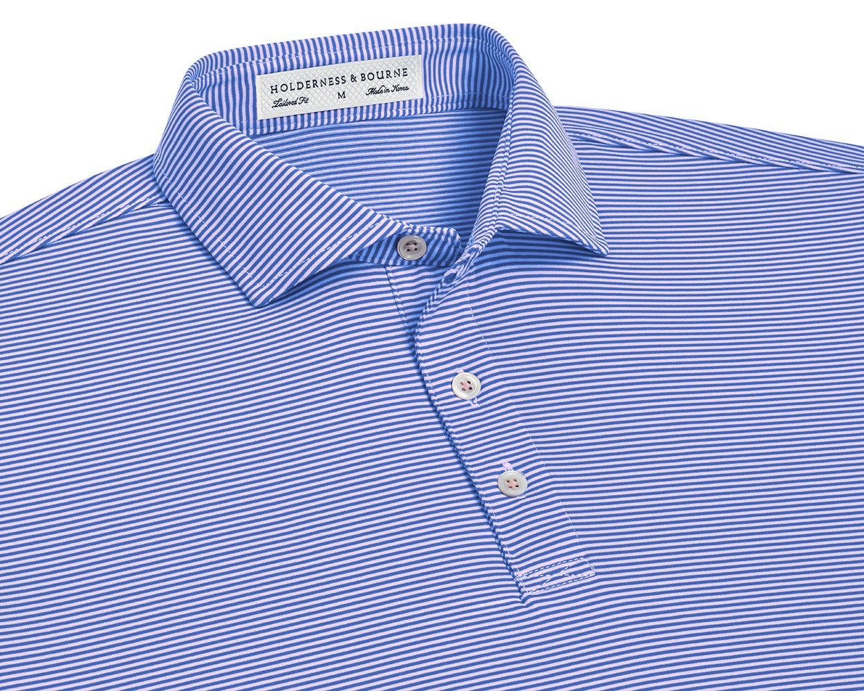 The Perkins Shirt: Marlin Blue & Scotch Pink