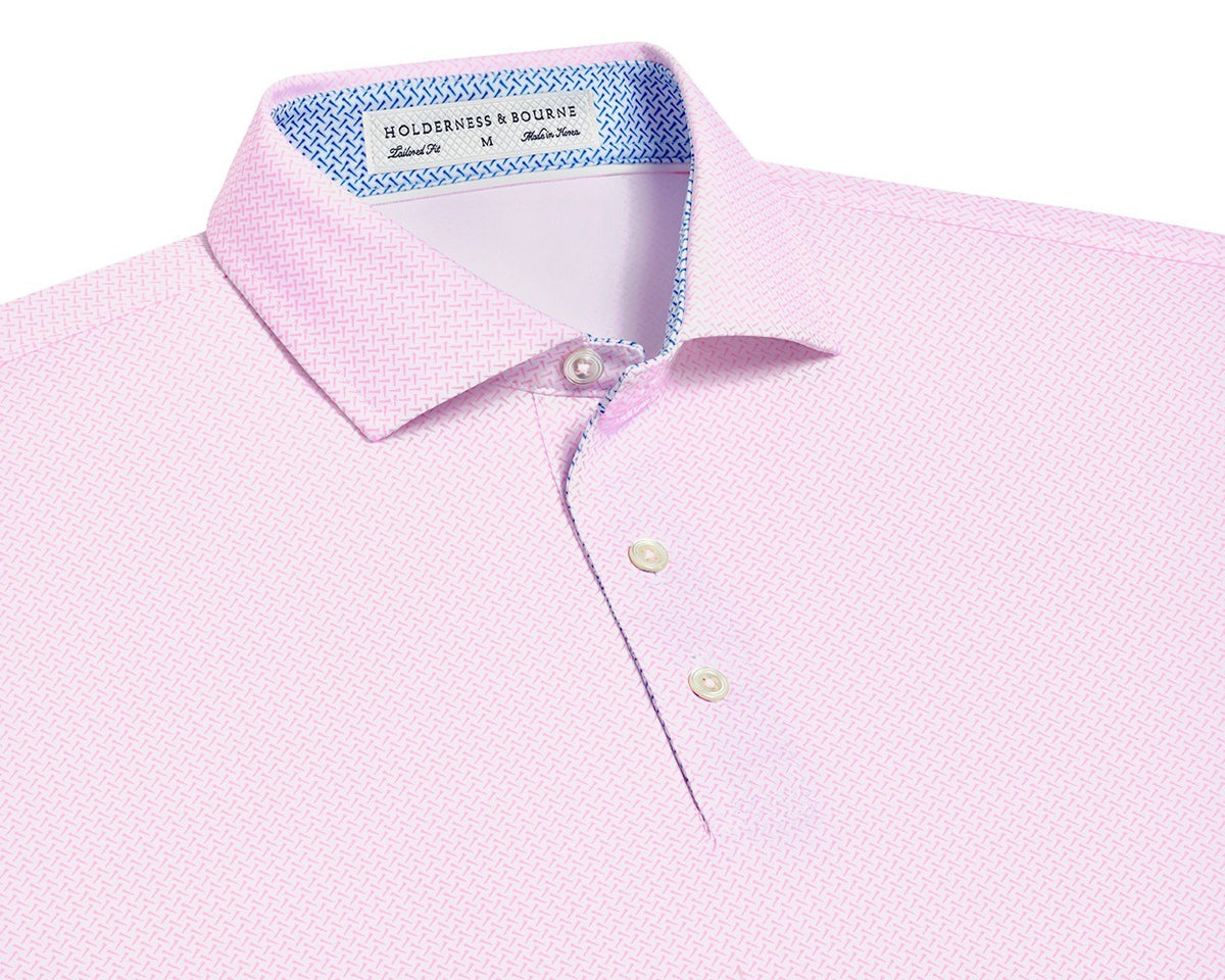 The Holt Shirt: White & Scotch Pink