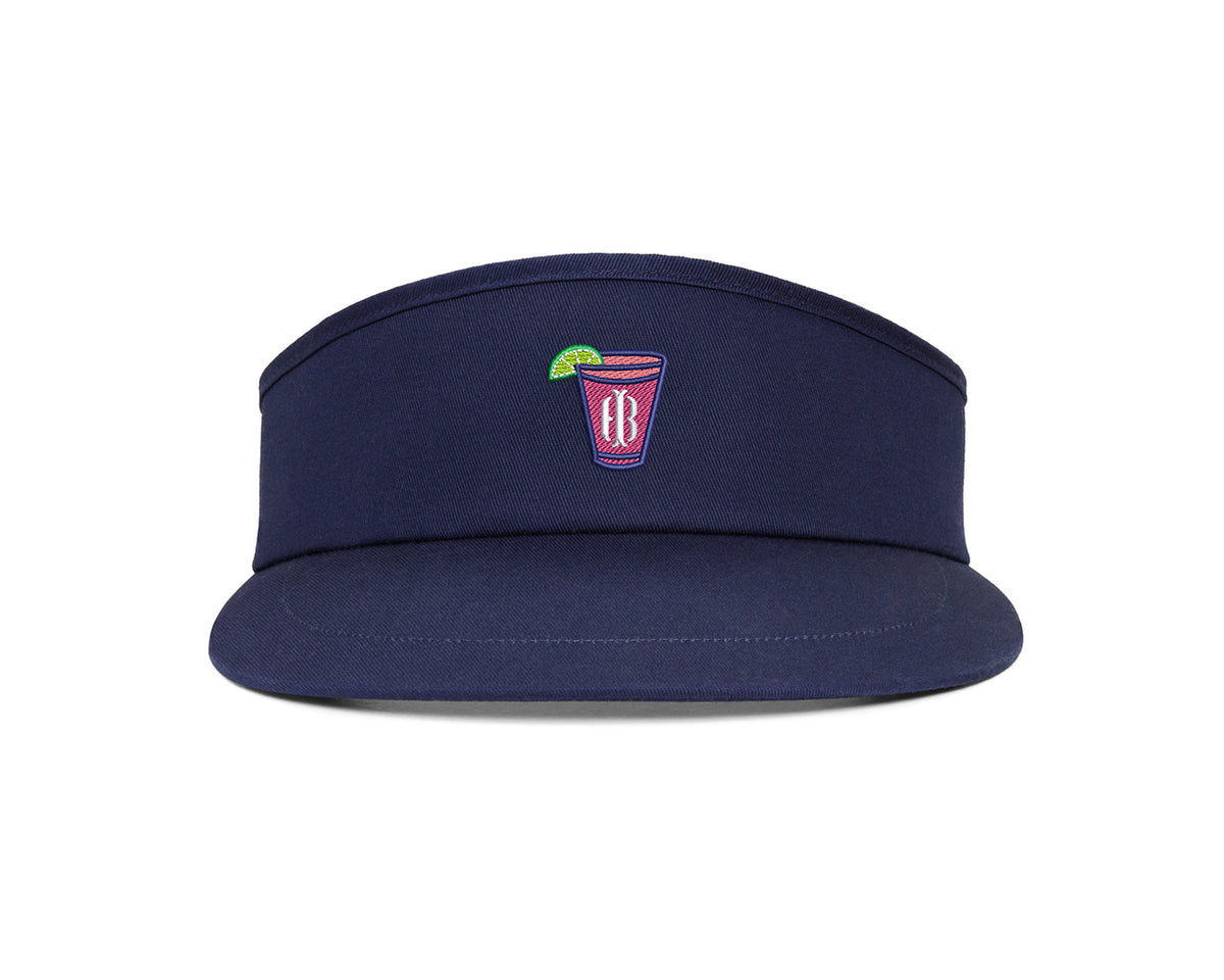 The Cocktail Tour Visor: Navy with Transfusion Icon