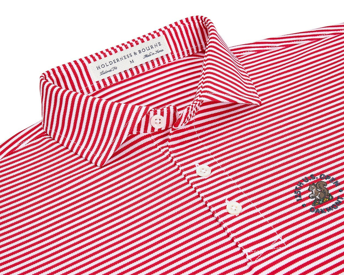 Holderness & Bournes 2025 U.S Open Red & White Golf Polo