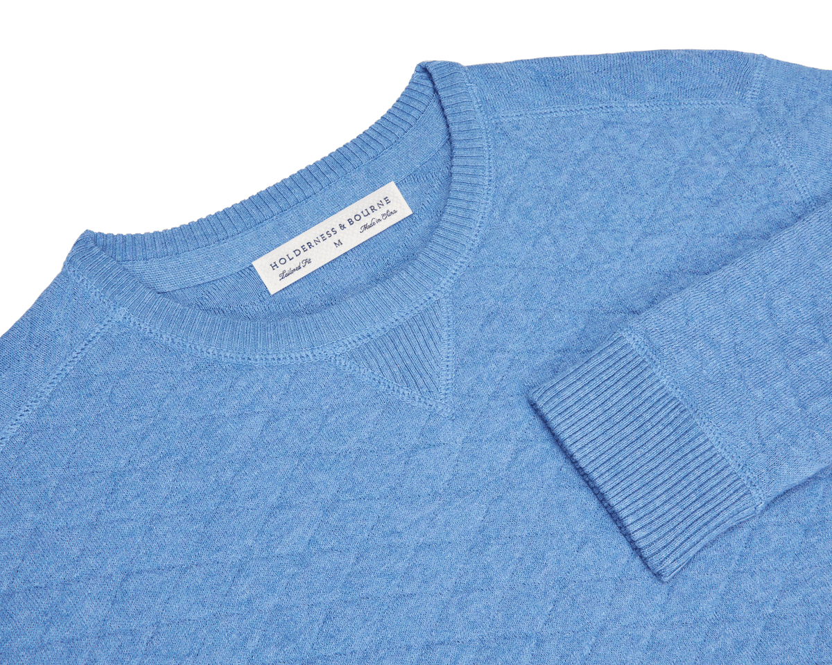 The Ward Sweater: Heathered Marlin Blue