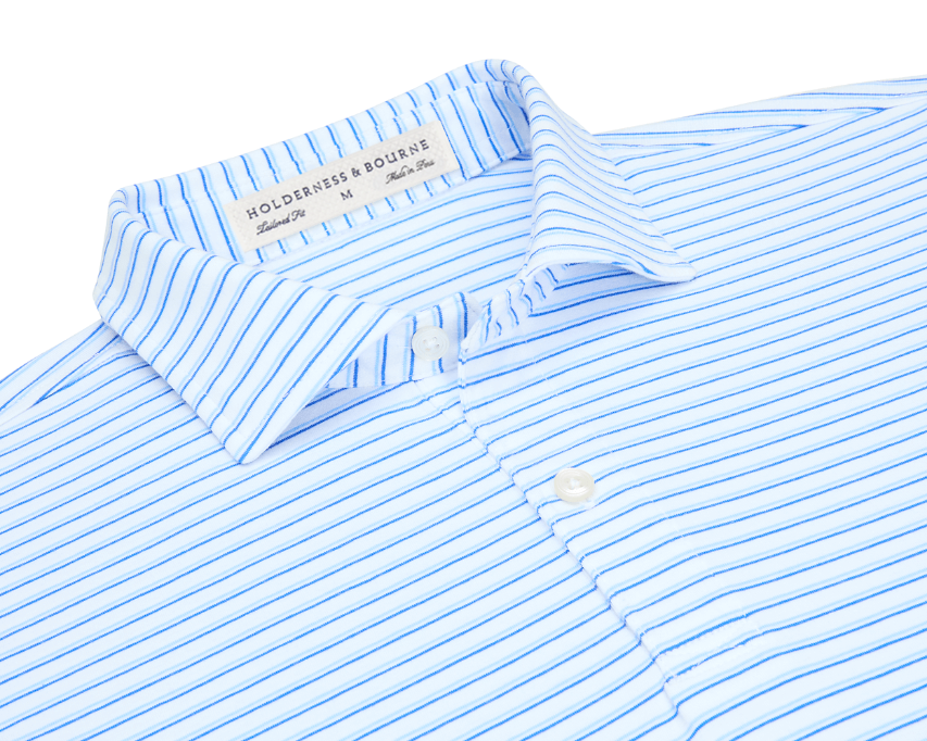 The Redmond Shirt: White/Skye/Marlin Blue