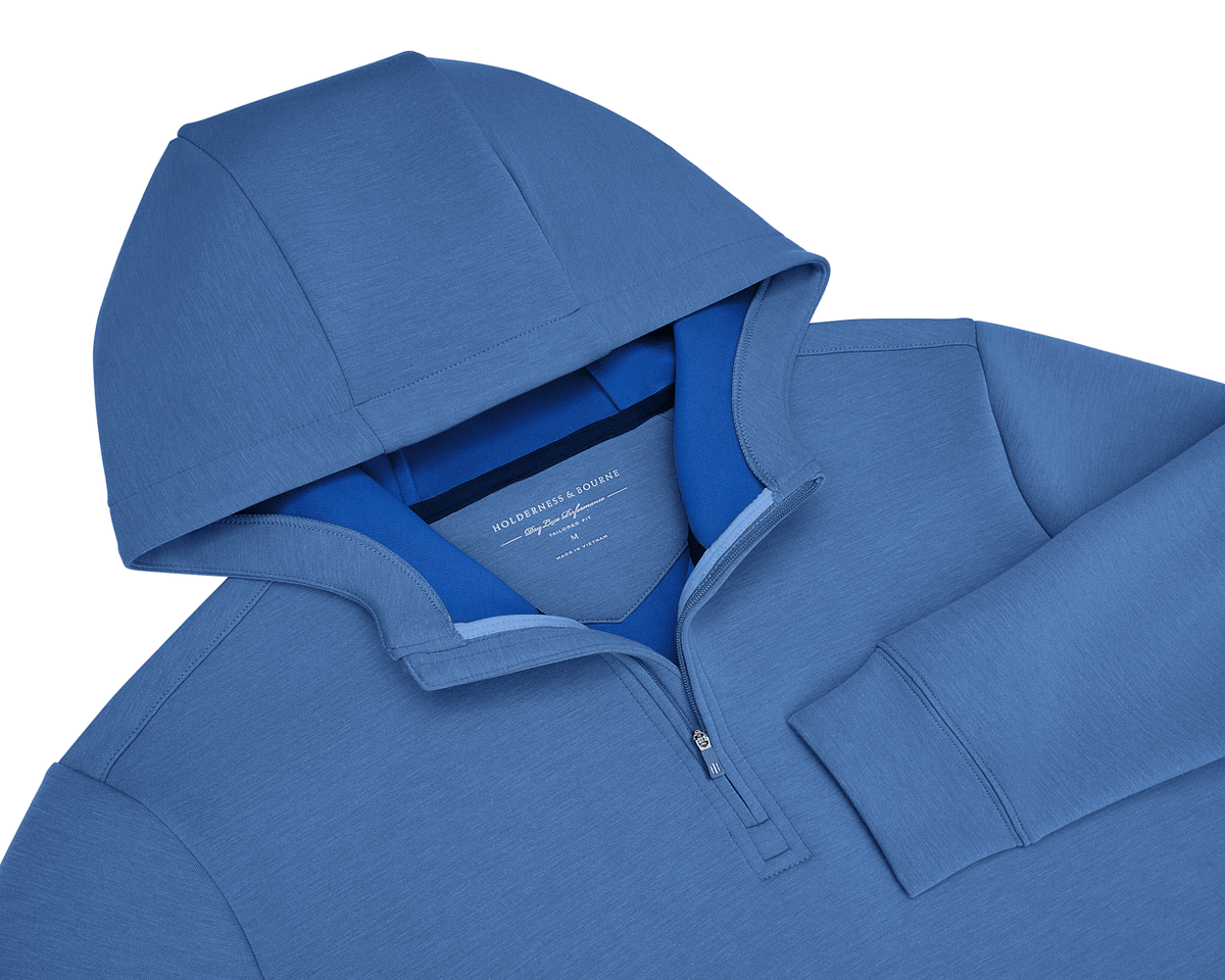 The Tilley Pullover: Heathered Marlin Blue