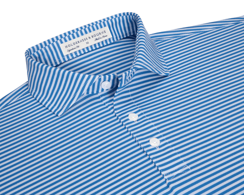 The Maxwell Shirt: Horizon Blue & White