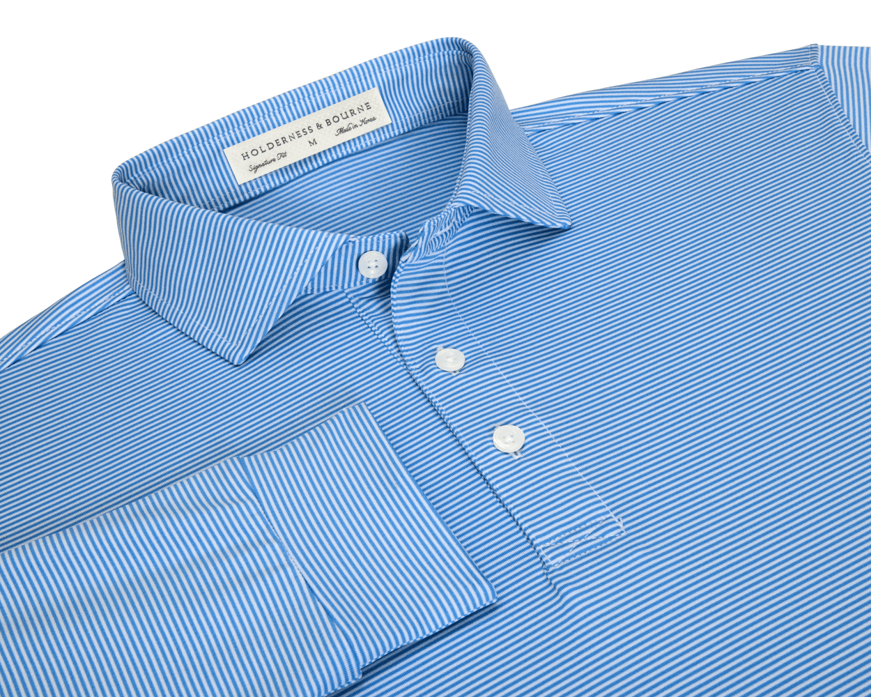 The Burke Shirt: Horizon Blue & White