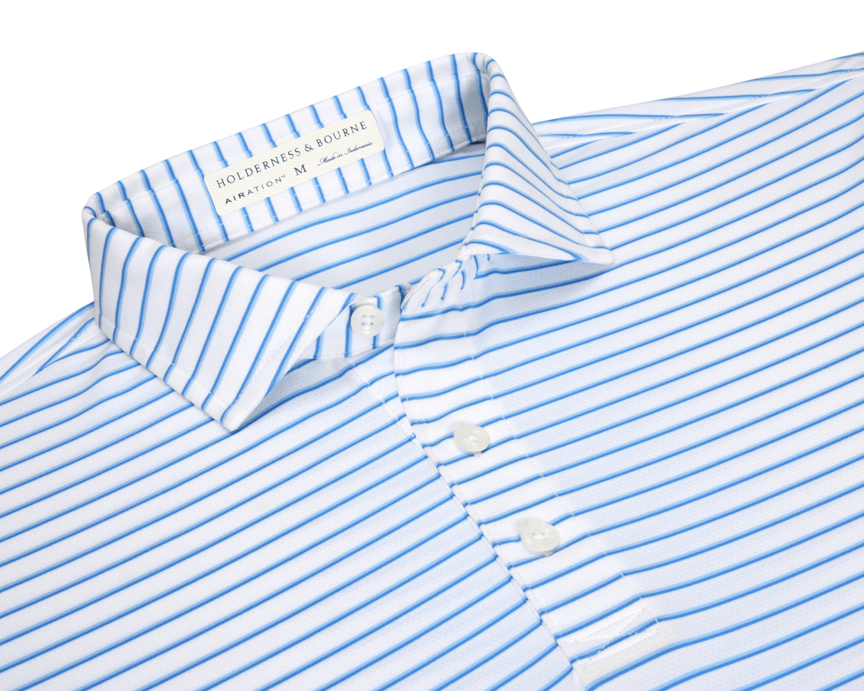 The Springer Shirt: White/Vista Blue/Horizon Blue
