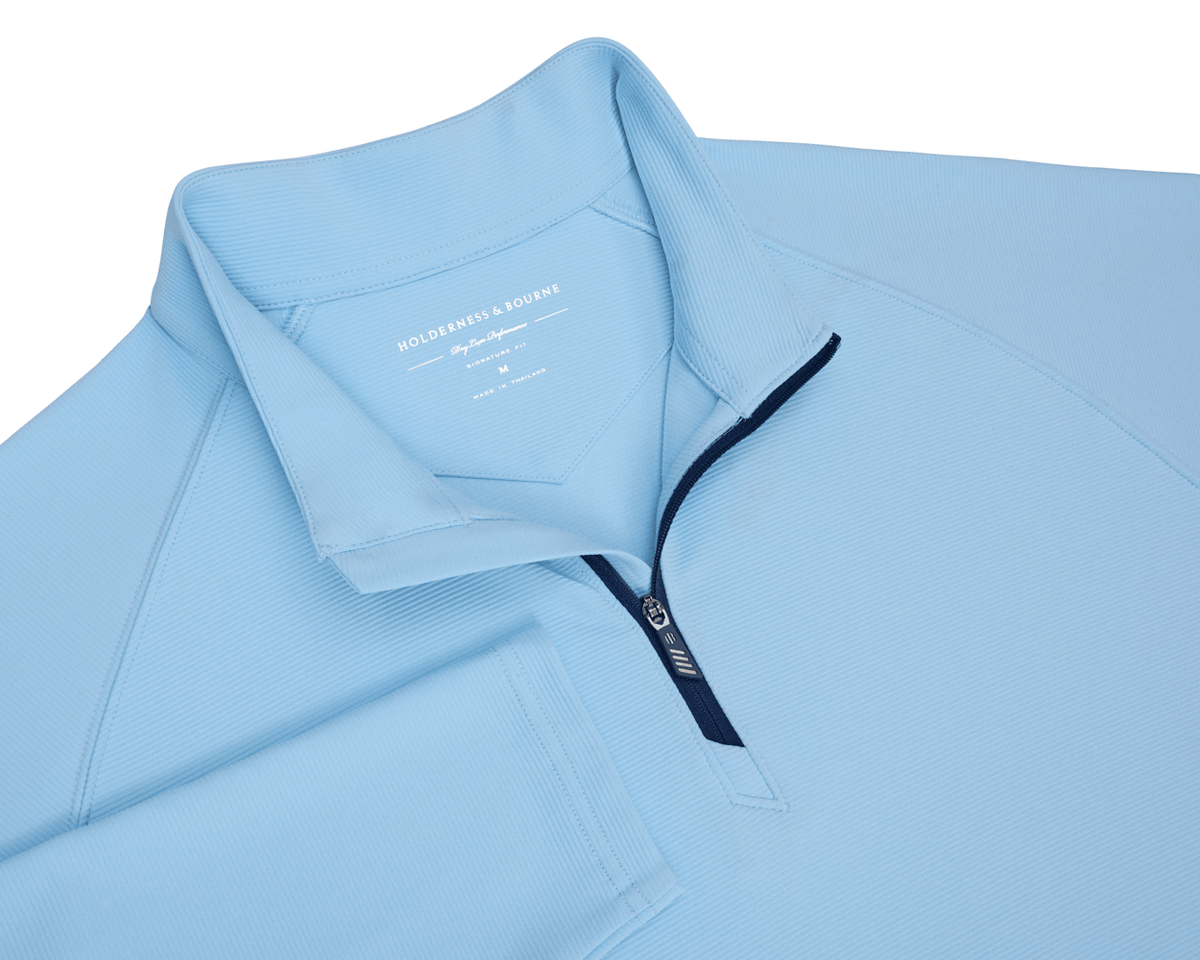 The Stuart Quarter-Zip: Vista Blue