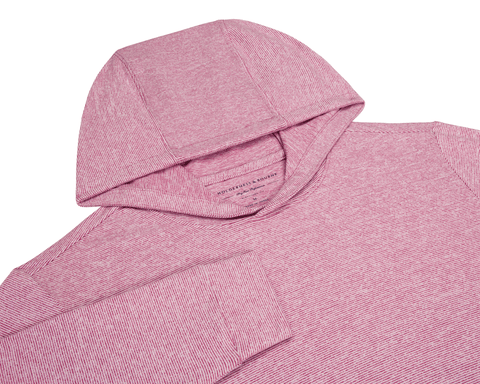 The Hamilton Hoodie: Heathered Cabernet & White