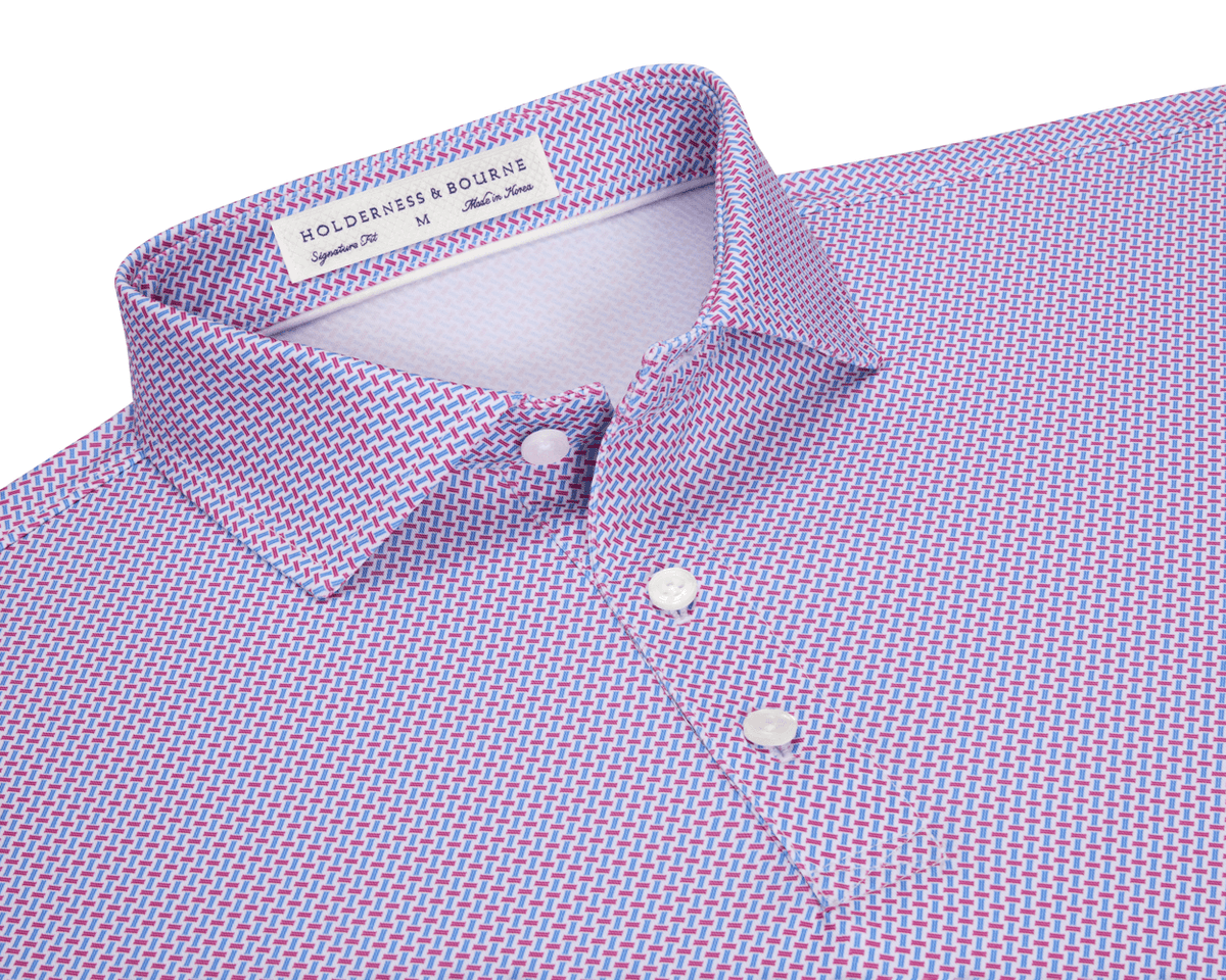 The Norman Shirt: Cabernet & Horizon Blue