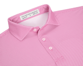 The Eaton Shirt: Belmont, featuring a textured wave pattern, spread collar, and three-button placket, offers moisture-wicking comfort and sun protection.