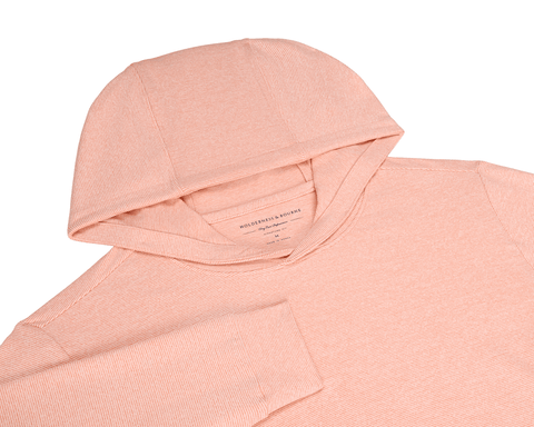 The Hamilton Hoodie: Heathered Nectarine & White