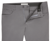 Holderness & Bourne Men’s Light Gray Golf Pants unbuttoned on white background