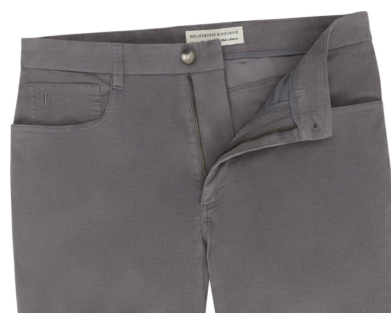 The Baxter Pant: Smoke 34" Length