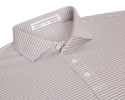 The Maxwell Shirt: Heathered Dune & White