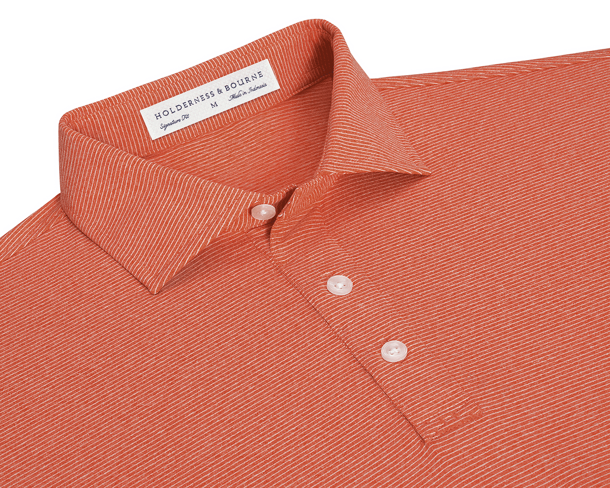 Men's Orange Polo Shirt | Holderness & Bourne