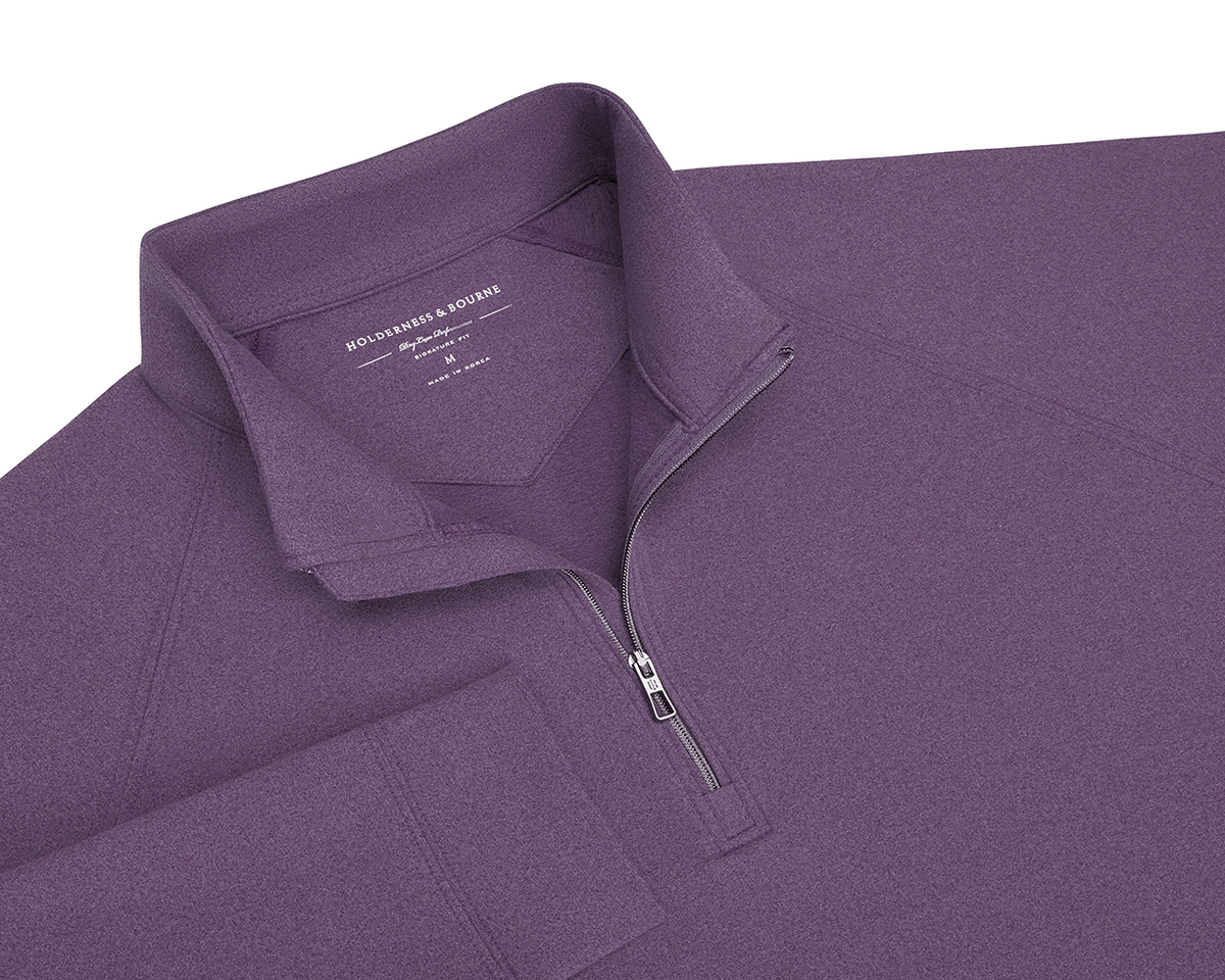 Men's Purple Quarter Zip | Holderness & Bourne