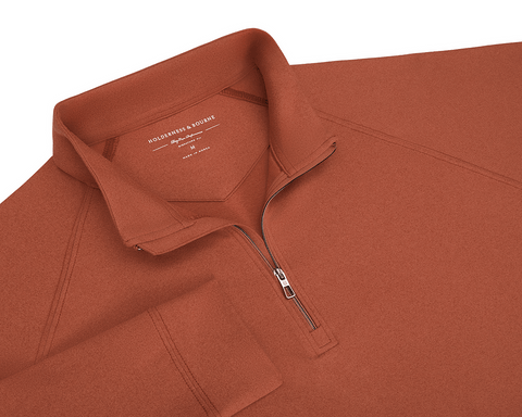 The Westland Quarter-Zip: Heathered Russet