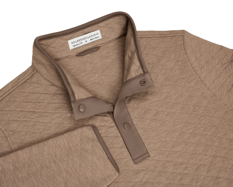 Holderness & Bourne Brown Half Snap Pullover