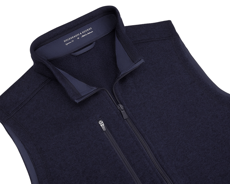 Men's Navy Golf Vest | Holderness & Bourne